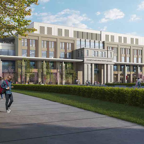 A rendering of the new School of Medicine Columbia education and research facility